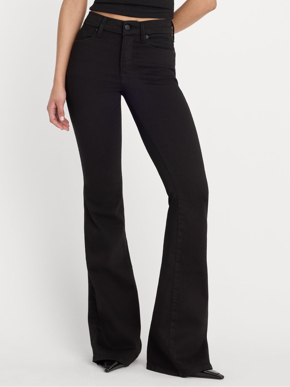Good American Never Fade Good Legs Flare Jeans